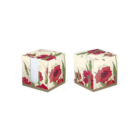 Блок для заметок 9х9х9см Hatber-Red on White- Белый в картонном боксе , 